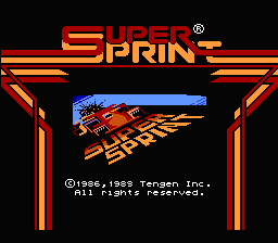 Super Sprint (Homebrew) — Title screen